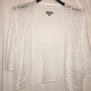 Lacy bolero hemmed lacy cardigan
